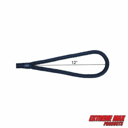 Extreme Max Extreme Max 3006.2936 BoatTector Double Braid Nylon Dock Line - 3/8" x 20', Navy 3006.2936